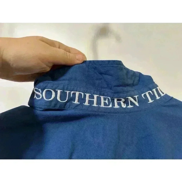 Southern Tide Classic Fit Button Down With Southern Tide Under Collar, Size Med - Picture 4 of 12
